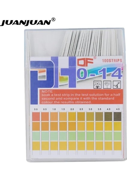 1 Takım 100 Şerit/kutu Ph Test Şeritleri 0-14 Ölçekli Premium Turnusol Test Cihazı Kağıdı Suyun Ph Seviyesini Test Etmek Için Ideal 40% Indirim (Yurt Dışından)