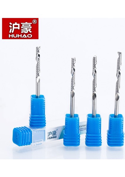 4159 Huhao 1 Adet 3.175MM Tek Flüt Spiral Kesici 3A En Kaliteli Cnc Freze Uçları Ahşap Akrilik Pvc End Mill Karbür Freze Kesicisi (Yurt Dışından)