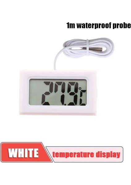 Tel Beyaz Yeni Mini Dijital LCD Kapalı Uygun Sıcaklık Sensörü Nem Ölçer Termometre Higrometre Akvaryum Aletleri Ölçer (Yurt Dışından)