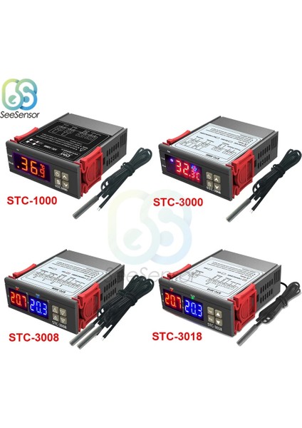 STC-1000 Ac 110-220V STC-1000 STC-3000 STC-3008 STC-3018 LED Dijital Sıcaklık Kontrol Cihazı Termostat Termoregülatör Inkübatör 12V 24V 110V 220V (Yurt Dışından) fiyatları