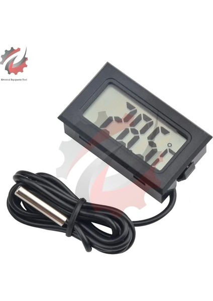 FY-10BLACK 1m Mini LCD Dijital Termometre Higrometre Termostat Kapalı Uygun Sıcaklık Sensörü Nem Ölçer Ölçer Aletleri Probu (Yurt Dışından)