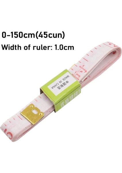 1.0 cm Mezura Vücut Ölçme Cetveli Dikiş Terzi Aracı 150 Cm/60 "giysi Göğüs Kalça Bel Boyutu Standart Bant Pvc (Yurt Dışından)