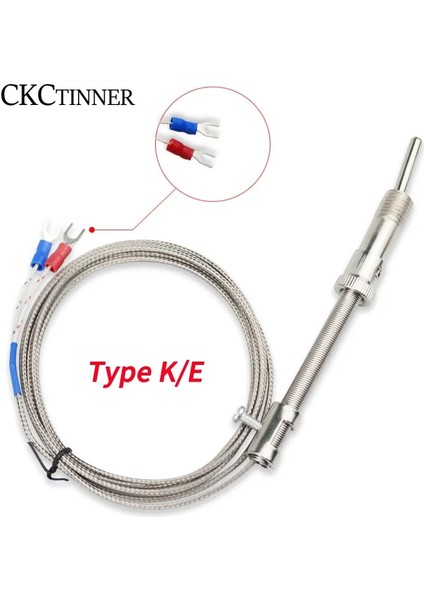 M12 K Tipi 2m 1-5m M12 Tipi E/k Sıkıştırma Yayı Korumalı Tel Termokupl Sıcaklık Sensörü Sıcaklık Kontrol Cihazı (Yurt Dışından) modelleri