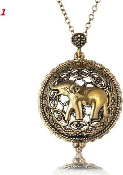 Stil 4 Retro Kolye Büyüteç Büyükanne Hediye Içi Boş Kolye Metal Büyüteç Kişilik Elbise Kolye (Yurt Dışından)