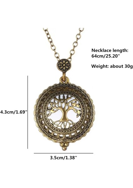 Stil 4 Retro Kolye Büyüteç Büyükanne Hediye Içi Boş Kolye Metal Büyüteç Kişilik Elbise Kolye (Yurt Dışından) modelleri