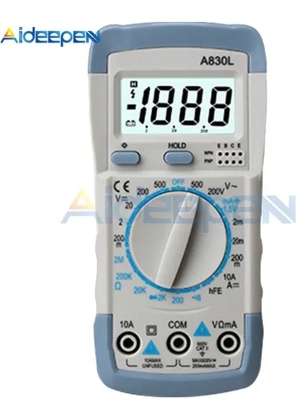 Stil 5 A830L LCD Dijital Multimetre Dc Ac Gerilim Diyot Freguency Çok Fonksiyonlu Volt Test Cihazı Test Akımı Voltmetre Ampermetre Metre Ölçer (Yurt Dışından)