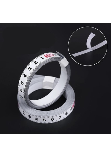 Genişlik 10MM Ileri 0.8m Kesilebilir Kendinden Yapışkanlı Ölçekli Şerit Çıkartmalar 10/12.5mm Genişlik Metal Mezura Gönye Parça Yönlendirici Masa Testere Ölçme 0.5-1m (Yurt Dışından) fiyatları