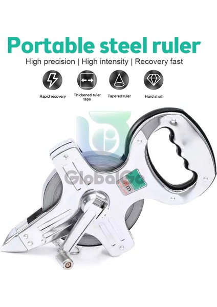 30 M 30 M/50 M/100 M Taşınabilir Çelik Çerçeve Cetvel Hassas Ölçme Araçları Taşınabilir Çelik Çerçeve Cetvel Mezura Mühendislik Araştırması (Yurt Dışından)