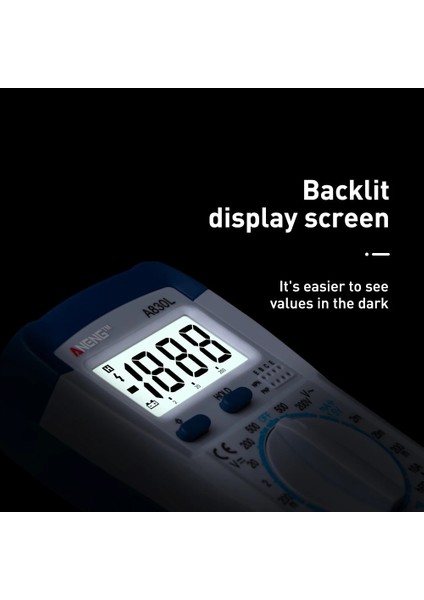 Mavi Sarı 1 Adet A830L LCD Dijital Multimetre Ac Dc Gerilim Diyot Frekans Multitester Akım Test Cihazı Buzzer Fonksiyonu ile Aydınlık Ekran (Yurt Dışından)