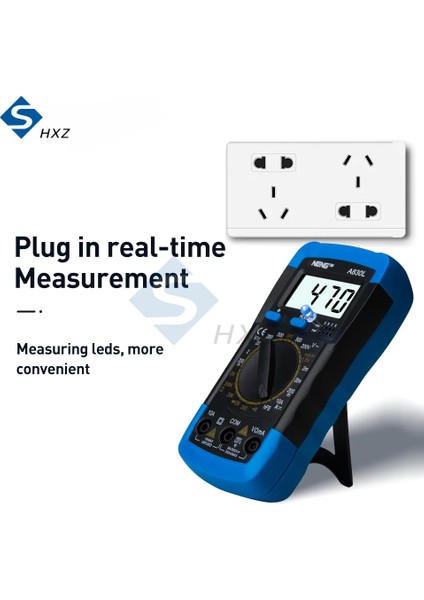 Mavi Sarı 1 Adet A830L LCD Dijital Multimetre Ac Dc Gerilim Diyot Frekans Multitester Akım Test Cihazı Buzzer Fonksiyonu ile Aydınlık Ekran (Yurt Dışından)