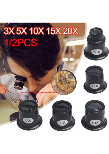 10X 1 Adet 3x 5x 10X 15X 20X Kuyumcu Izle Büyüteç Aracı Taşınabilir Monoküler Büyüteç Büyüteç Lens Göz Büyüteç Len Saatçiler (Yurt Dışından)