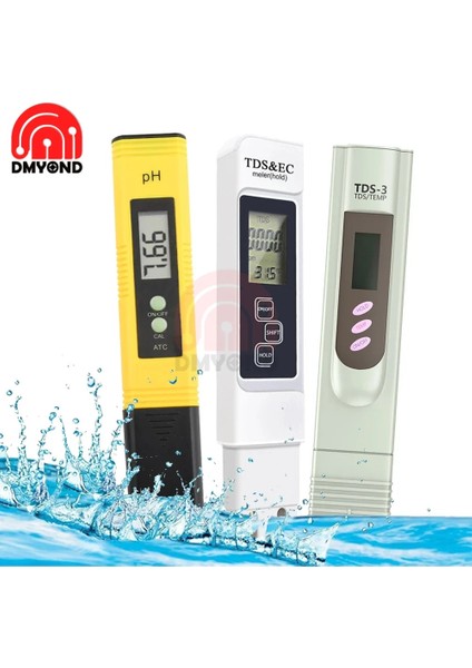 Tds Ec Temp Dijital Ph Ec Tds Metre Test Cihazı Sıcaklık Kalem Su Saflığı Ppm Filtre Hidroponik Akvaryum Havuz Suyu Monitörü (Yurt Dışından)