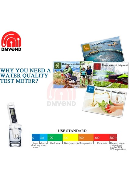 Tds Ec Temp Dijital Ph Ec Tds Metre Test Cihazı Sıcaklık Kalem Su Saflığı Ppm Filtre Hidroponik Akvaryum Havuz Suyu Monitörü (Yurt Dışından)