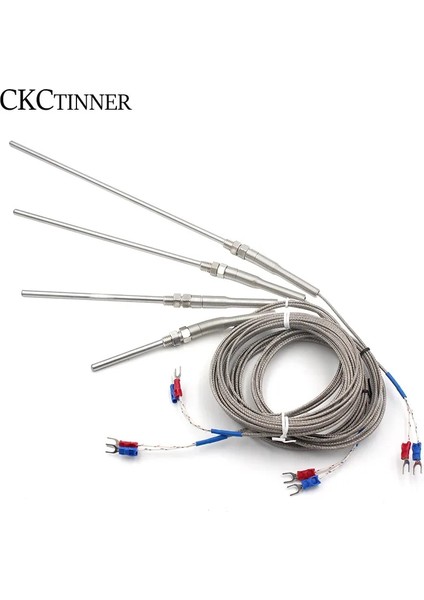 4m Tip E Termokupl M8 1m 2m 3m 4m 5m Tip K E J PT100 50MM 150MM 100MM 200MM Prob Vida Dişi Kablo Sıcaklık Sensörü 0-400°C (Yurt Dışından)