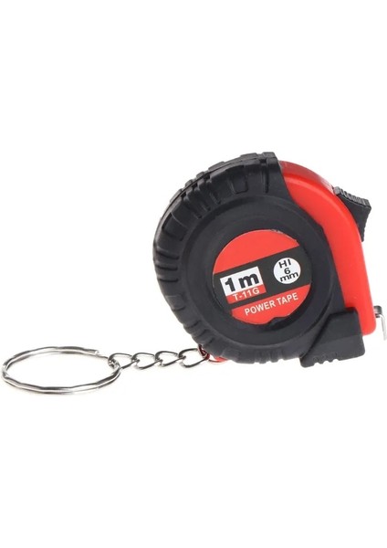 1 M 1 Adet Yüksek Kaliteli Mezura Mini Mezura Anahtarlık ile Plastik Taşınabilir 1 M Geri Çekilebilir Cetvel Cm/inç (Yurt Dışından)