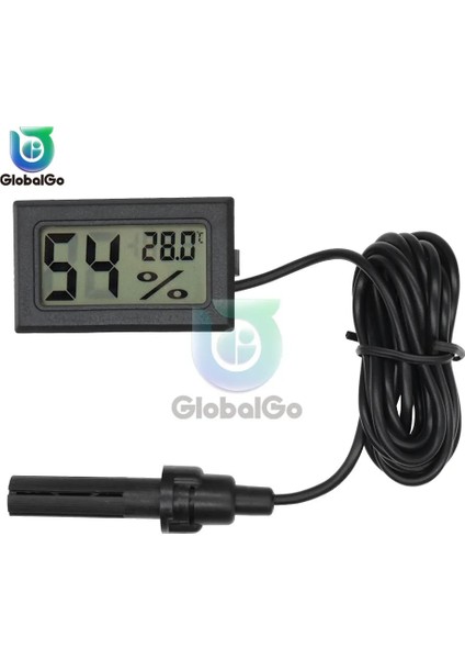 1.5m Kablo Mini LCD Dijital Termometre Higrometre Sıcaklık Kapalı Uygun Sıcaklık Sensörü Nem Ölçer Ölçer Aletleri Kablo (Yurt Dışından) fırsatları