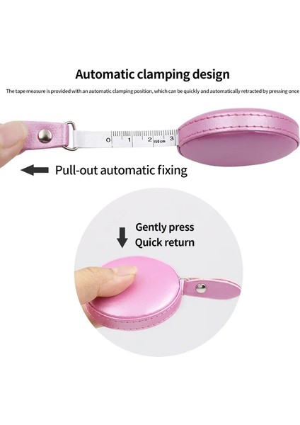 Pembe 150 cm 60 "taşınabilir Geri Çekilebilir Cetvel Mezura Yükseklik Çocuk Cetvel Santimetre Inç Rulo Bant Tedbirler (Yurt Dışından)
