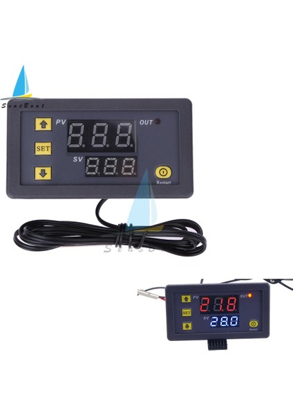 Dc 12 V W3230 Dijital Sıcaklık Kontrol Cihazı Su Geçirmez Araçlar Termostat LED Ekran Isıtma Soğutma Yüksek Doğruluk Enstrüman 12/24/220 V (Yurt Dışından)
