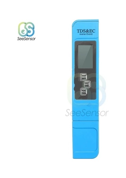 Mavi Tds Ec Metre Sıcaklık Test Cihazı Kalem Tdsec Test Cihazı 0-9990PPM 3 In1 Fonksiyonlu Iletkenlik Su Kalitesi Ölçüm Aracı (Yurt Dışından)
