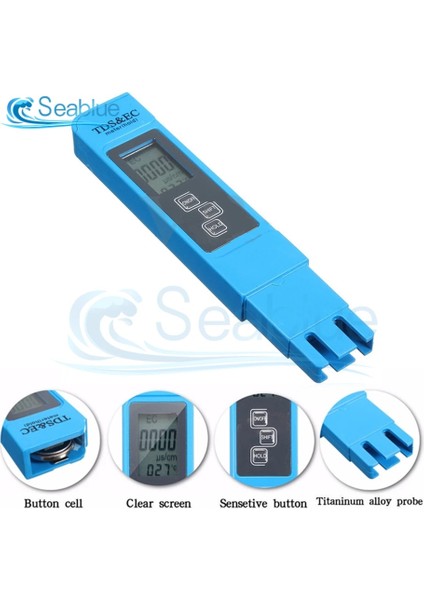 Tds Ec Temp Kılıfı W LCD Dijital Temp /tds/ Ec Metre Test Cihazı Kalem Su Saflığı Ppm Filtre Akvaryum Havuz Suyu Monitörü Için Deri Kılıflı (Yurt Dışından) fırsatları