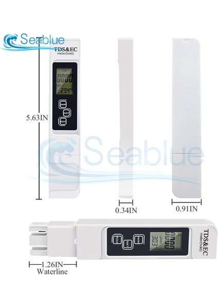 Tds Ec Temp Kılıfı W LCD Dijital Temp /tds/ Ec Metre Test Cihazı Kalem Su Saflığı Ppm Filtre Akvaryum Havuz Suyu Monitörü Için Deri Kılıflı (Yurt Dışından) indirimleri