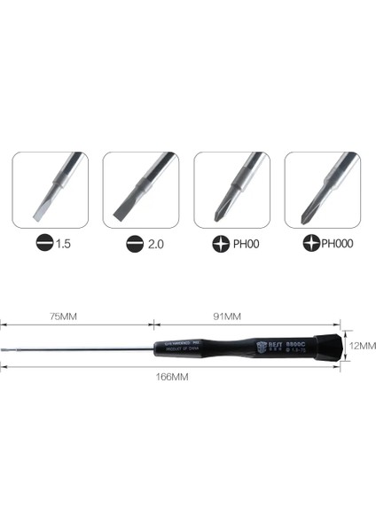 1.5 Oluklu 1 Adet Manyetik Tornavida PH00 PH000 1.5 2.0 Oluklu Düz Kafa Macbook Pro Laptop Izle Gözlük Cep Telefonu Tamir Araçları (Yurt Dışından) fiyatları