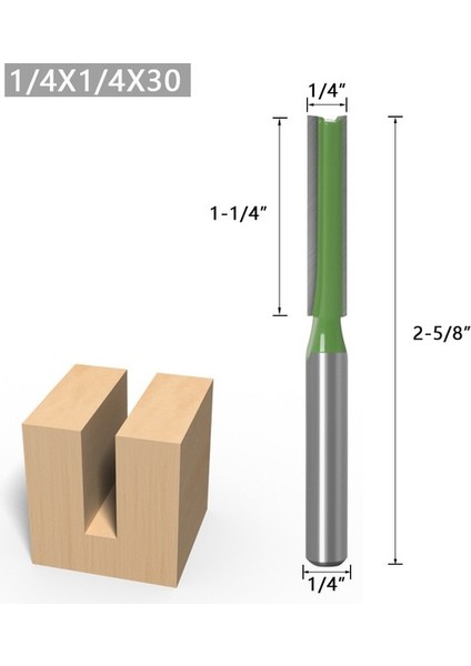 1-4X1-4X30MM 6mm 1/4 Inç Shank Freze Uçları Tek, Çift Flüt Düz Bit Freze Kesicisi Ahşap Tungsten Karbür Freze Bit Ağaç Işleme Aleti (Yurt Dışından)