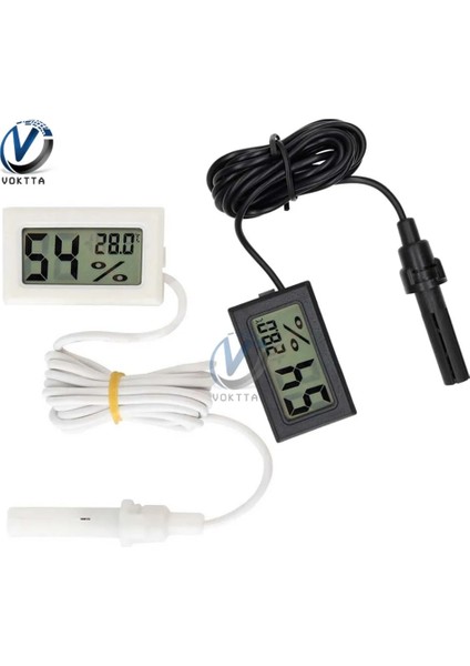 Beyaz LCD Dijital Termometre Higrometre Kontrol Cihazı Kapalı Gömülü Sıcaklık Nem Ölçer Cihazı 1.5 M Sensör Prob Kablosu ile (Yurt Dışından) fiyatları