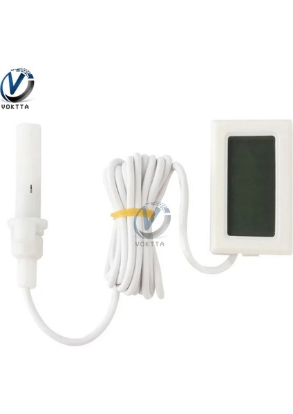 Beyaz LCD Dijital Termometre Higrometre Kontrol Cihazı Kapalı Gömülü Sıcaklık Nem Ölçer Cihazı 1.5 M Sensör Prob Kablosu ile (Yurt Dışından) fırsatları