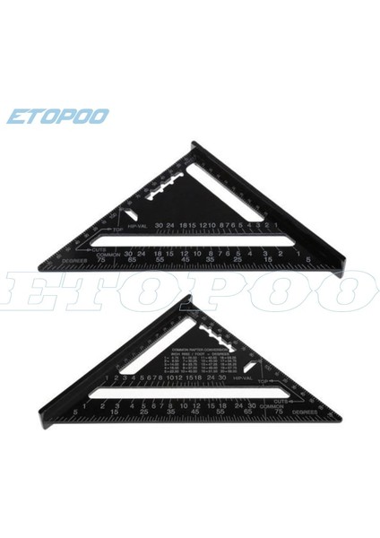 7 Inç Plastik Alüminyum Alaşım 7/12 Inç Metrik Üçgen Açı Cetvel Kareler Ağaç Işleme Hız Kare Açı Iletki Ölçme Araçları (Yurt Dışından) modelleri