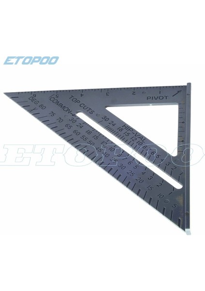 7 Inç Plastik Alüminyum Alaşım 7/12 Inç Metrik Üçgen Açı Cetvel Kareler Ağaç Işleme Hız Kare Açı Iletki Ölçme Araçları (Yurt Dışından) fırsatları