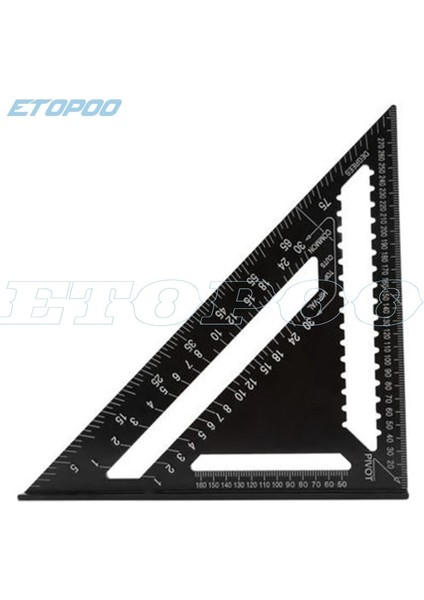 7 Inç Plastik Alüminyum Alaşım 7/12 Inç Metrik Üçgen Açı Cetvel Kareler Ağaç Işleme Hız Kare Açı Iletki Ölçme Araçları (Yurt Dışından) indirimleri
