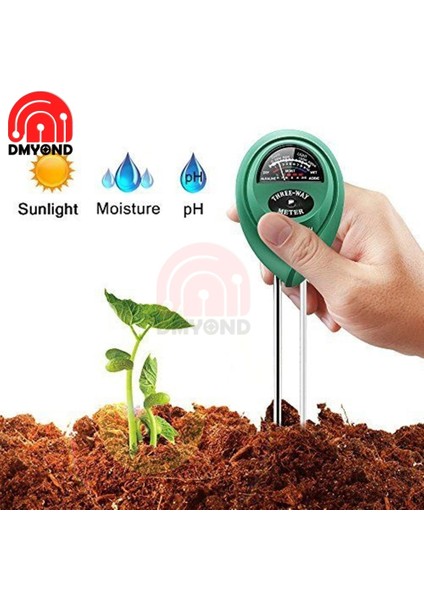 3in1 Toprak Su Nem Ph Ölçer Asitlik Nem Güneş Işığı Işığı Ph Testi Bahçe Bitkileri Çiçekler Nem Test Cihazı Bahçe Dedektörü (Yurt Dışından)