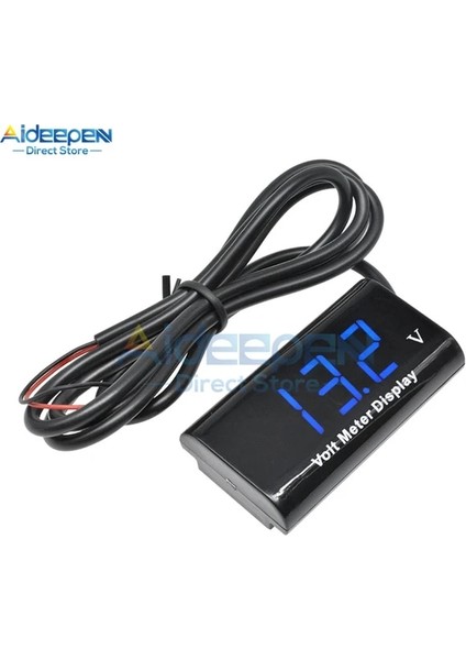 0.56 8-18V Mavi V Dc 12V LED Dijital Sıcaklık Sensörü Voltmetre 0.28 Inç Çift Ekran Termostat Gerilim Ölçer Test Cihazı Araba Motosiklet Için (Yurt Dışından)