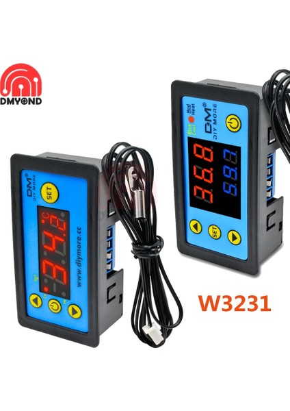 Dc 12V Çift W3231 Tek/çift LED Ekran Dijital Sıcaklık Kontrol Cihazı Ac 110-220V Dc 12V 24V Ntc Sensörlü Isıtma Soğutma Kontrol Termostatı (Yurt Dışından) fiyatları