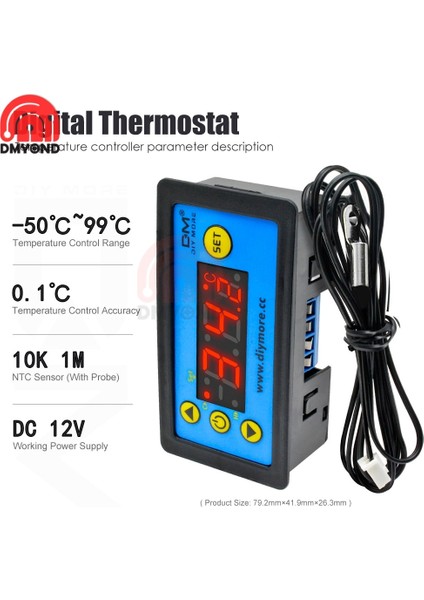 Dc 12V Çift W3231 Tek/çift LED Ekran Dijital Sıcaklık Kontrol Cihazı Ac 110-220V Dc 12V 24V Ntc Sensörlü Isıtma Soğutma Kontrol Termostatı (Yurt Dışından) fırsatları