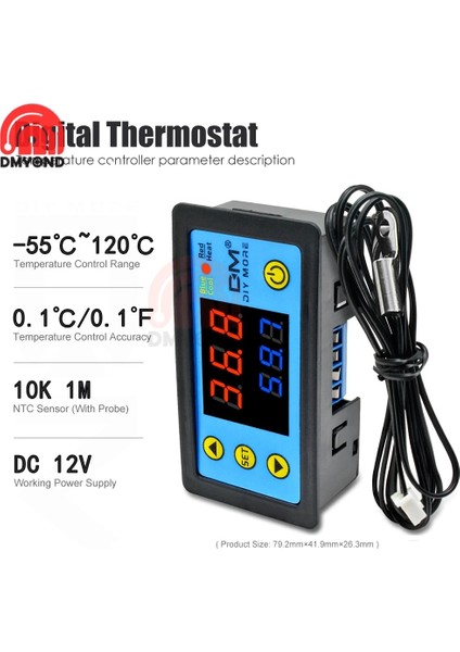 Dc 12V Çift W3231 Tek/çift LED Ekran Dijital Sıcaklık Kontrol Cihazı Ac 110-220V Dc 12V 24V Ntc Sensörlü Isıtma Soğutma Kontrol Termostatı (Yurt Dışından) indirimleri