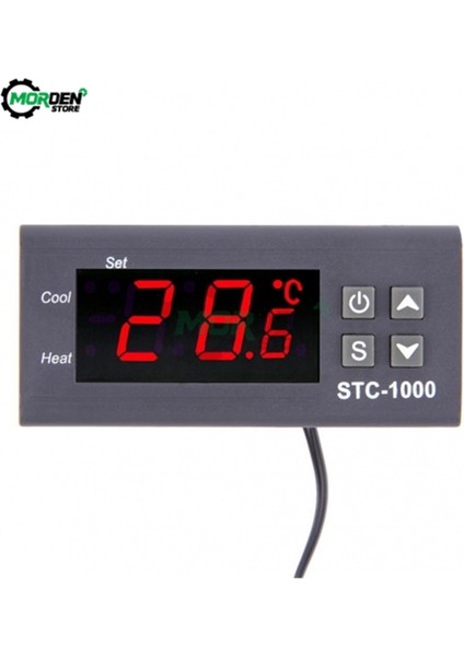 Dc 24V Stc 1000 Dijital Sıcaklık Kontrol Cihazı Termostat Termoregülatör Inkübatör Röle LED 10A Isıtma Soğutma STC-1000 12V 24V 220V (Yurt Dışından)