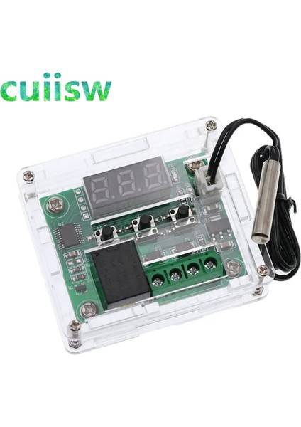 Hiçbir Kabuk 1 Adet 12 V Dijital Sıcaklık Termostat Sıcaklık Kontrol Cihazı Sensörü Röle ANAHTARI-50-110C W1209 (Yurt Dışından)