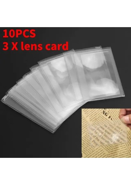 10 Adet 3 x Lens Kartı Teleskopik Kuyumcu Büyüteç 8X/15X/23X Büyüteçler 2 LED Işık Lens Hassas Çalışma Için Büyüteç Gözlük Okuma Saatçi (Yurt Dışından)
