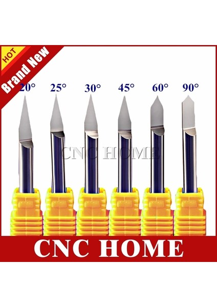 ST6-2501 1 Adet 6 mm Shank 20 30 45 60 90 Açı Ahşap Freze Kesicisi Karbür Gravür Bit Ağaç Işleme Aletleri Cnc Router Bit (Yurt Dışından)