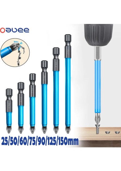 70MM 90MM Tornavida Seti Çapraz Kaymaz Matkap Uçları Ph2 Manyetik Tip1/4 "hex Shank Toplu Kafa El Elektrikli Tornavidaya Uygun (Yurt Dışından) fiyatları