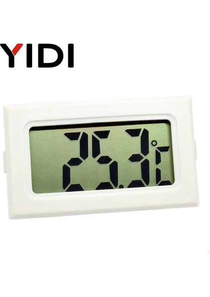 Kare Beyaz Mini Dijital LCD Termometre Higrometre Ölçer Dondurucu Test Cihazı Sıcaklık Sensörü Nem Ölçer Dedektörü Monitör Kapalı Pet Araba (Yurt Dışından)