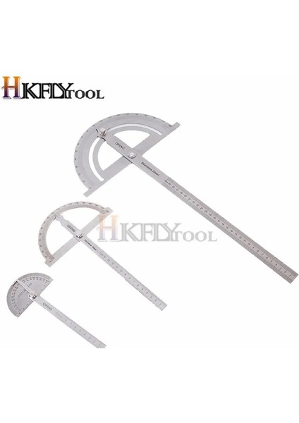 100MM 150MM Paslanmaz Çelik Yuvarlak Kafa 180 Derece Iletki Açı Bulucu Döner Ölçüm Cetveli Makinist Aracı 10 cm Zanaatkar Cetvel (Yurt Dışından) indirimleri