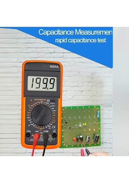 9205A Profesyonel Dijital Multimetre Ac Dc Voltmetre Dijital Ampermetre Direnç Kondansatör Hfe Diod Test Cihazı Multimetre Elektrikçi Aracı (Yurt Dışından) modelleri