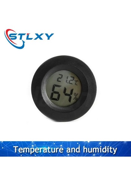 Sıcaklık Nem Mini Siyah Beyaz Dijital LCD Kapalı Uygun Sıcaklık Sensörü Nem Ölçer Termometre Higrometre Ölçer (Yurt Dışından)