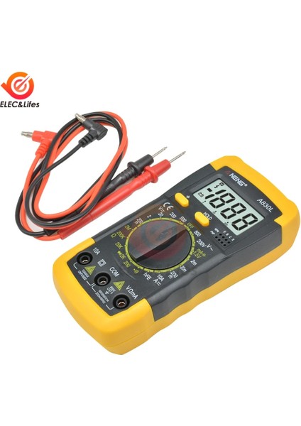 Beyaz Gri A830L LCD Dijital Multimetre Taşınabilir Dc Ac Gerilim Akım Ölçer Diyot Transistör Test Probu Voltmetre Ampermetre Ohmmetre Test Cihazı (Yurt Dışından)