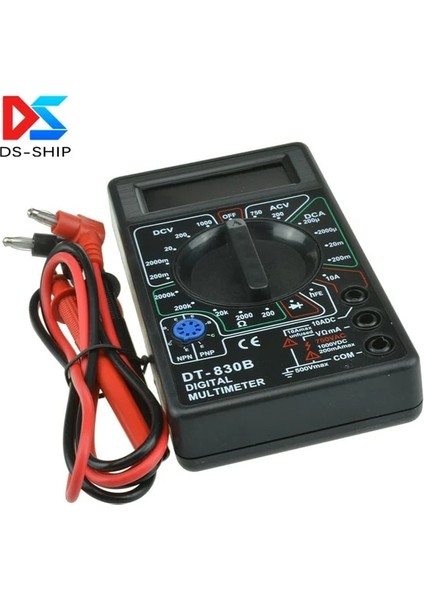 Siyah LCD Dijital Multimetre DT-830B Elektrik Voltmetre Ampermetre Ohm Test Cihazı Ac/dc 750/1000 V Amp Volt Ohm Test Cihazı Metre (Yurt Dışından)
