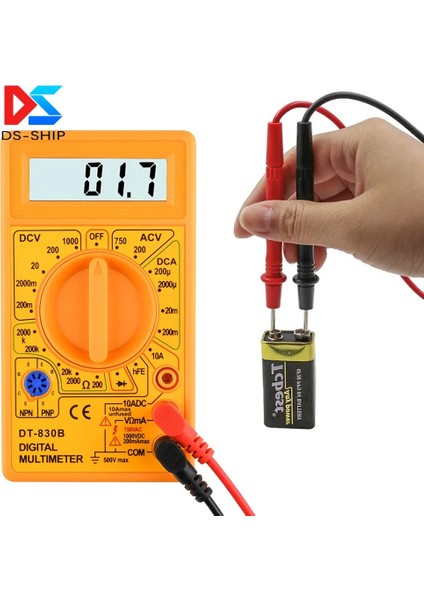 Siyah LCD Dijital Multimetre DT-830B Elektrik Voltmetre Ampermetre Ohm Test Cihazı Ac/dc 750/1000 V Amp Volt Ohm Test Cihazı Metre (Yurt Dışından) modelleri