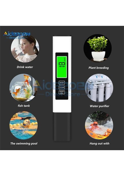 Sadece Tds 3 In1 Tds/ec Sıcaklık Ölçer Su Kalitesi Test Cihazı Kalem 0-9990PPM Iletkenlik Monitörü Saflık Aracı Içme Suyu Akvaryum Için (Yurt Dışından) modelleri